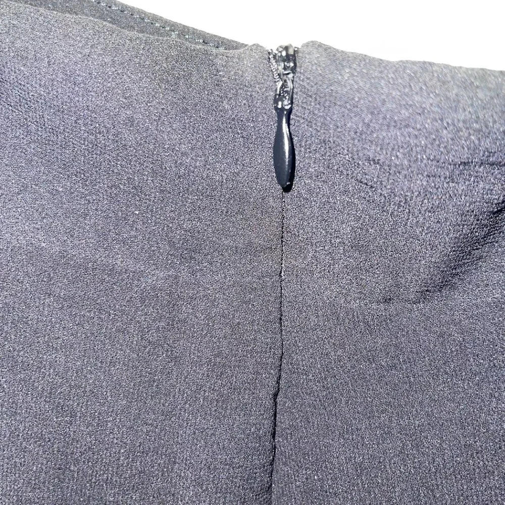 Black Sheer Wide Leg Palazzo Pants – High Waist Zip Back – Size L - Picture 2 of 9